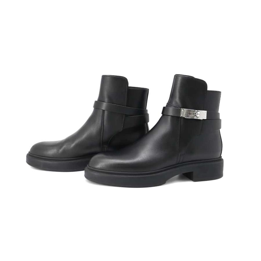 エルメス ショートブーツ ヴェオ レザー レディースサイズ39 HERMES 靴