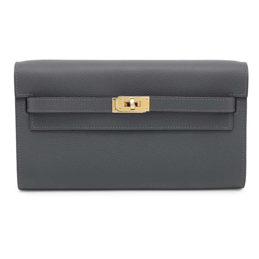 【美品】エルメス　ケリー　長財布　ゴールド金具　T刻印 エルメス ケリーウォレット ロング トゥーゴー アルドワーズ/ゴールド