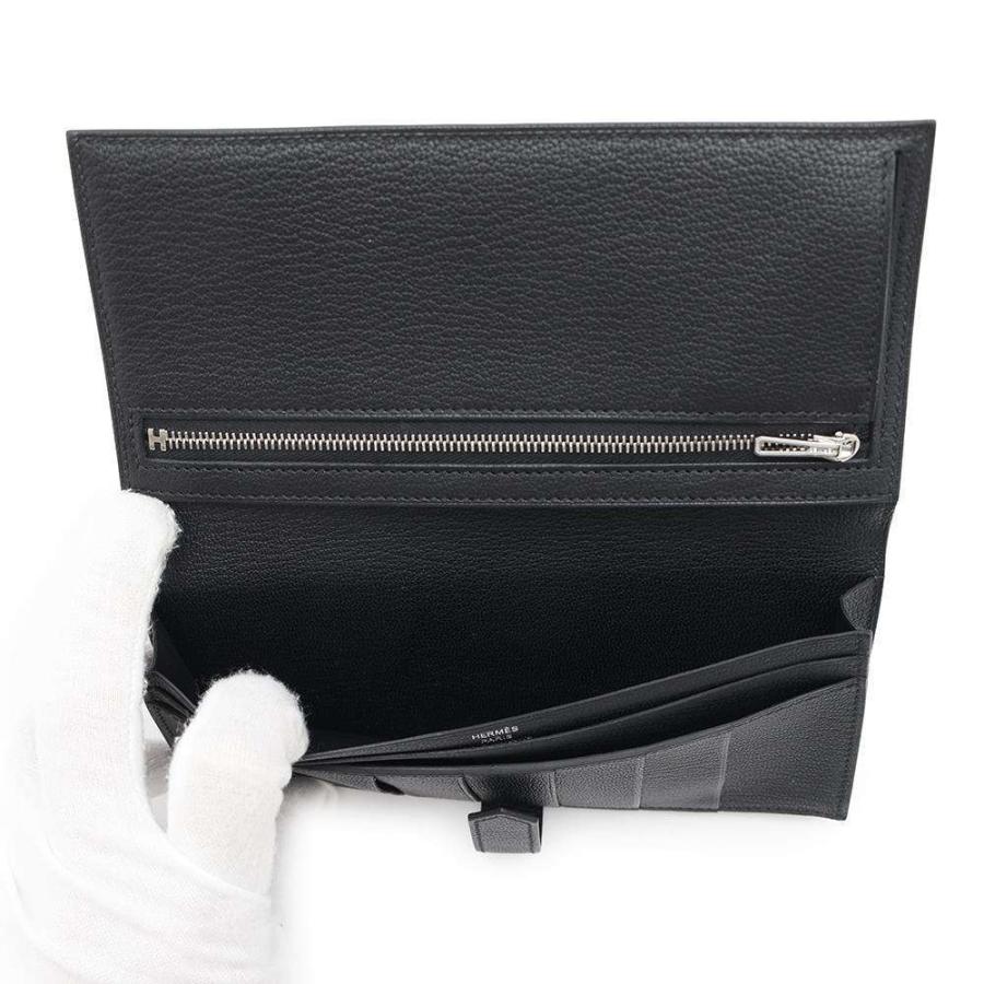 エルメス 長財布 ベアンスフレ ブラック/シルバー金具 エルメス 長財布 ベアンスフレ ブラック/シルバー金具
