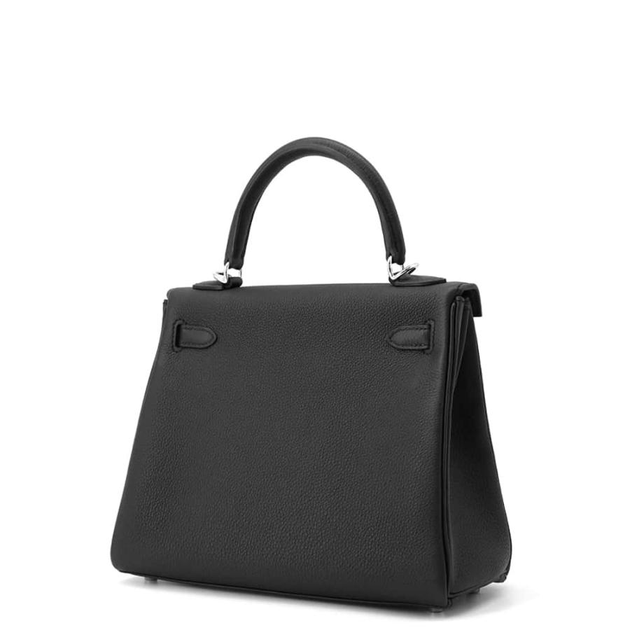 エルメス ハンドバッグ ケリー25 内縫い ブラック/シルバー金具 エルメス ハンドバッグ ケリー25 内縫い ブラック/シルバー金具