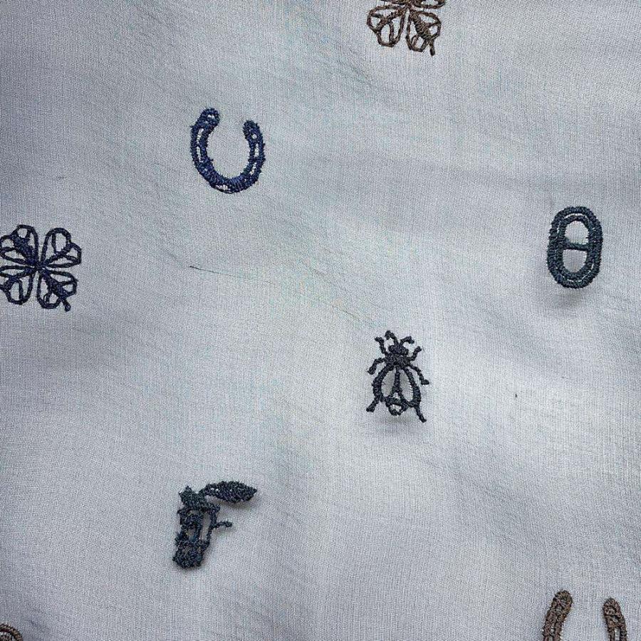 エルメス スカーフ カレ100 マルチチャーム Multicharms 刺繍 シルク