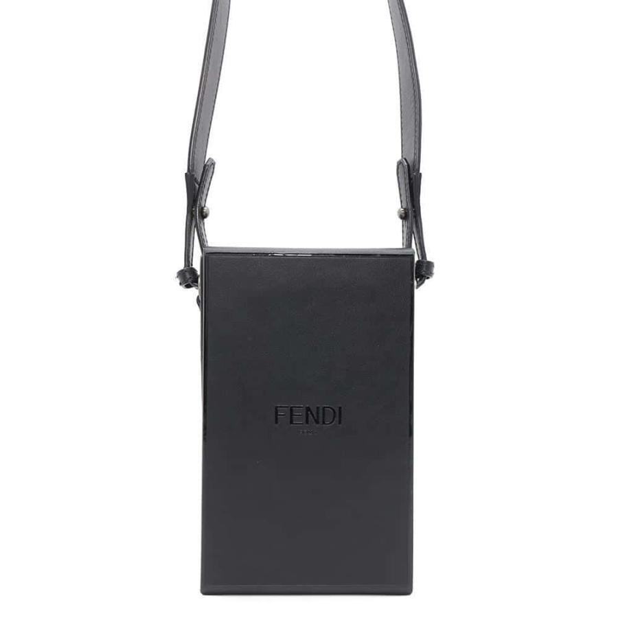 フェンディ ショルダーバッグ 縦型ボックス レザー 7VA519 FENDI 黒  