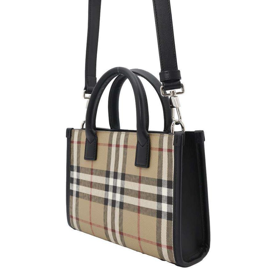 バーバリー トートバッグ チェック ロゴ PVC レザー BURBERRY 2way  