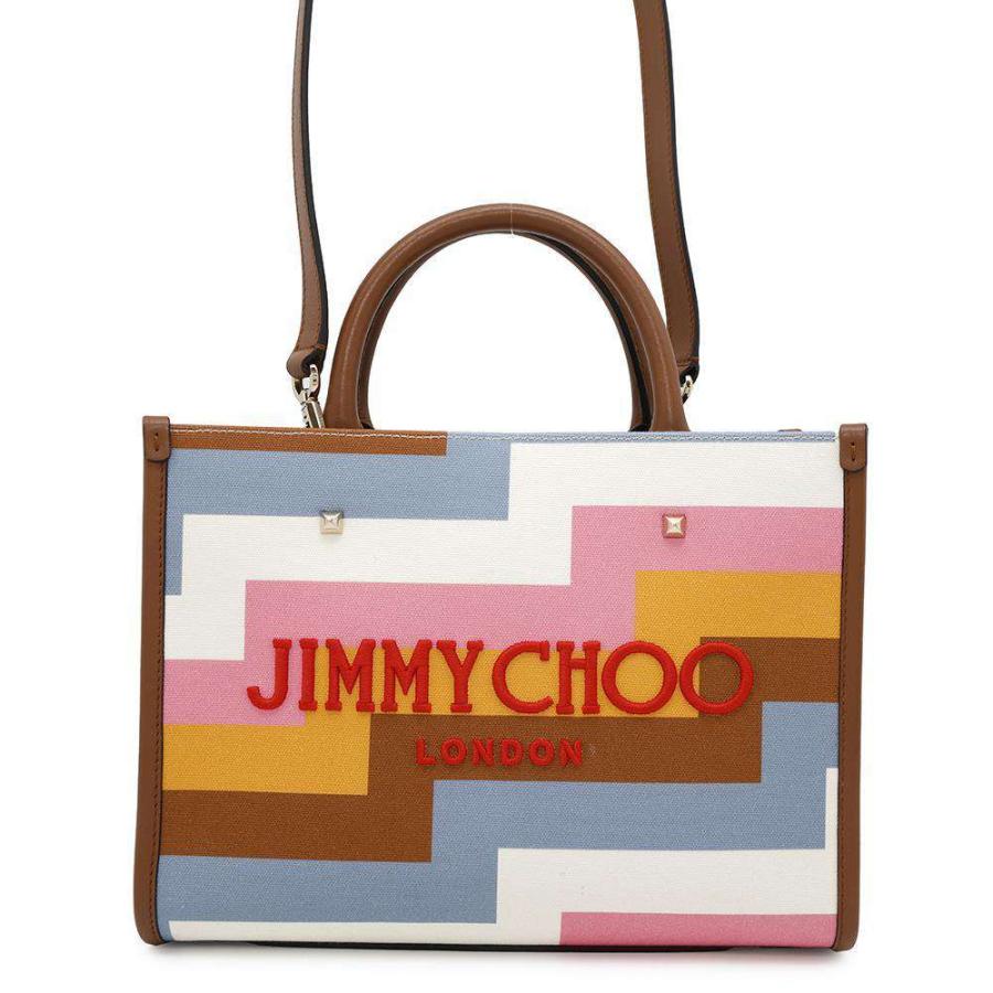 ジミーチュウ トートバッグ ロゴ キャンバス JIMMY CHOO 2way 【安心  