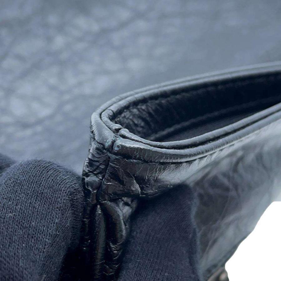バレンシアガ クラッチバッグ ロゴ シワ加工 レザー 535334 BALENCIAGA  