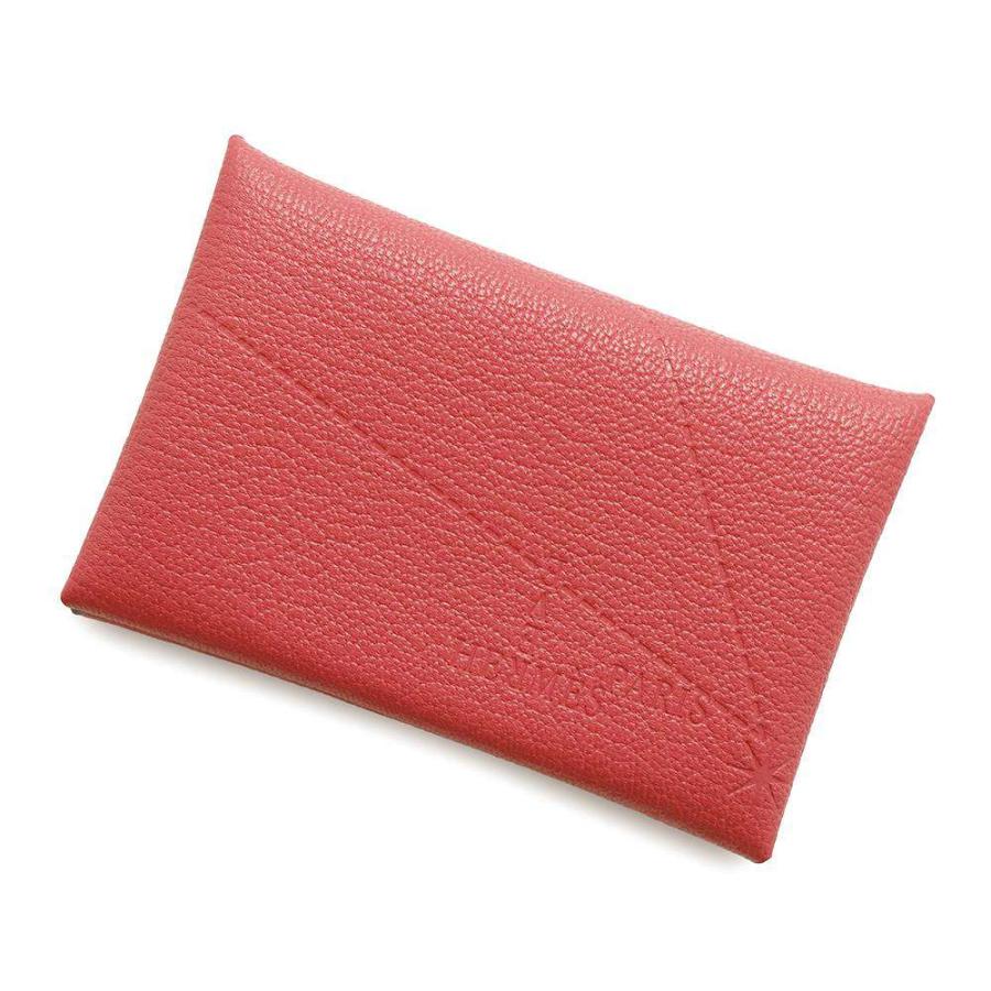 エルメス カードケース カルヴィ ローズテキサス シェブルミゾル D刻印