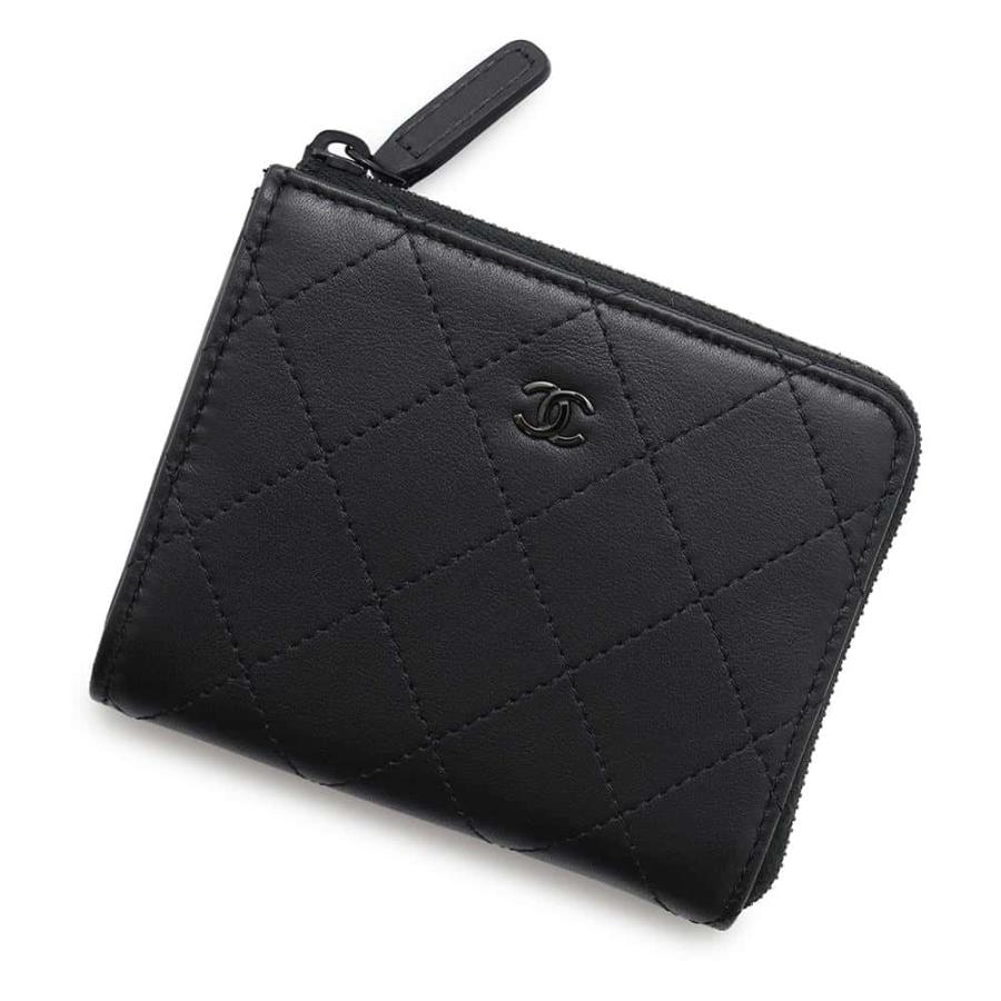 シャネル コインケース ココマーク マトラッセ L字ファスナー  