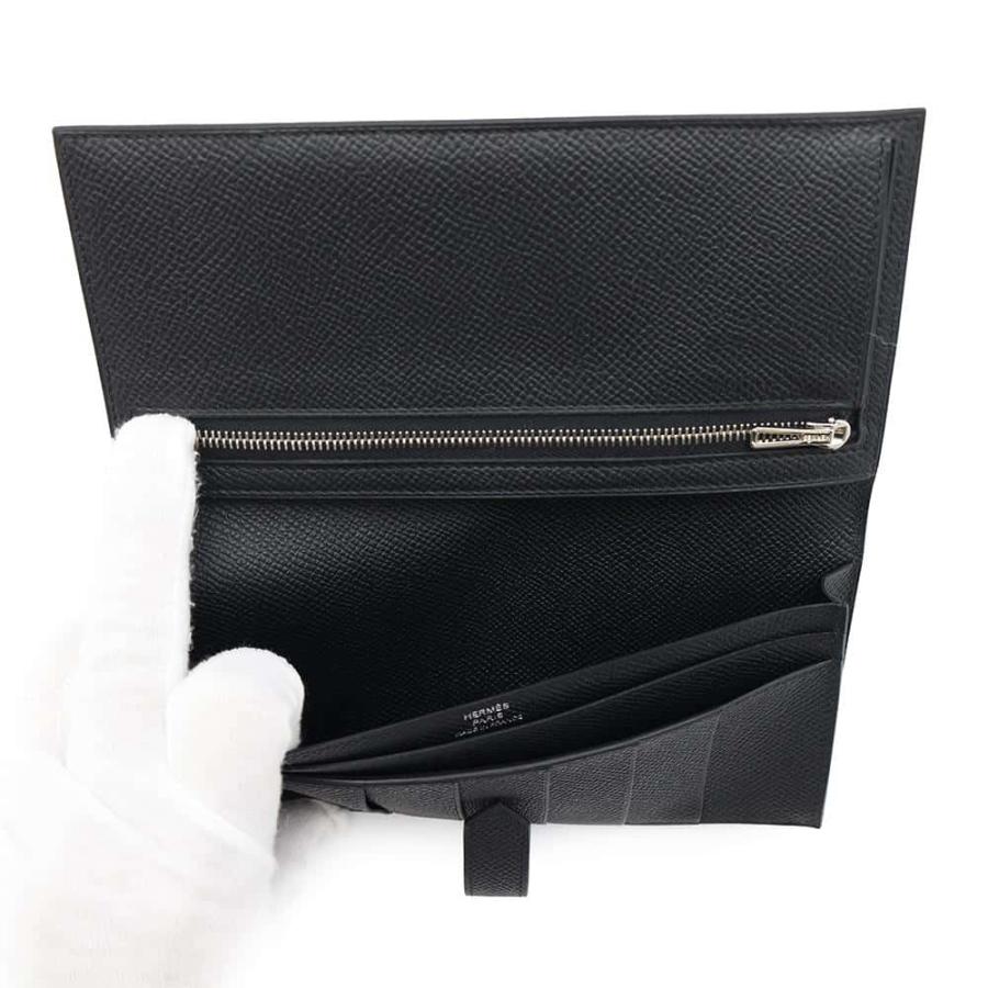 エルメス 長財布 ベアンスフレ ブラック/モノクローム金具 エプソン W 