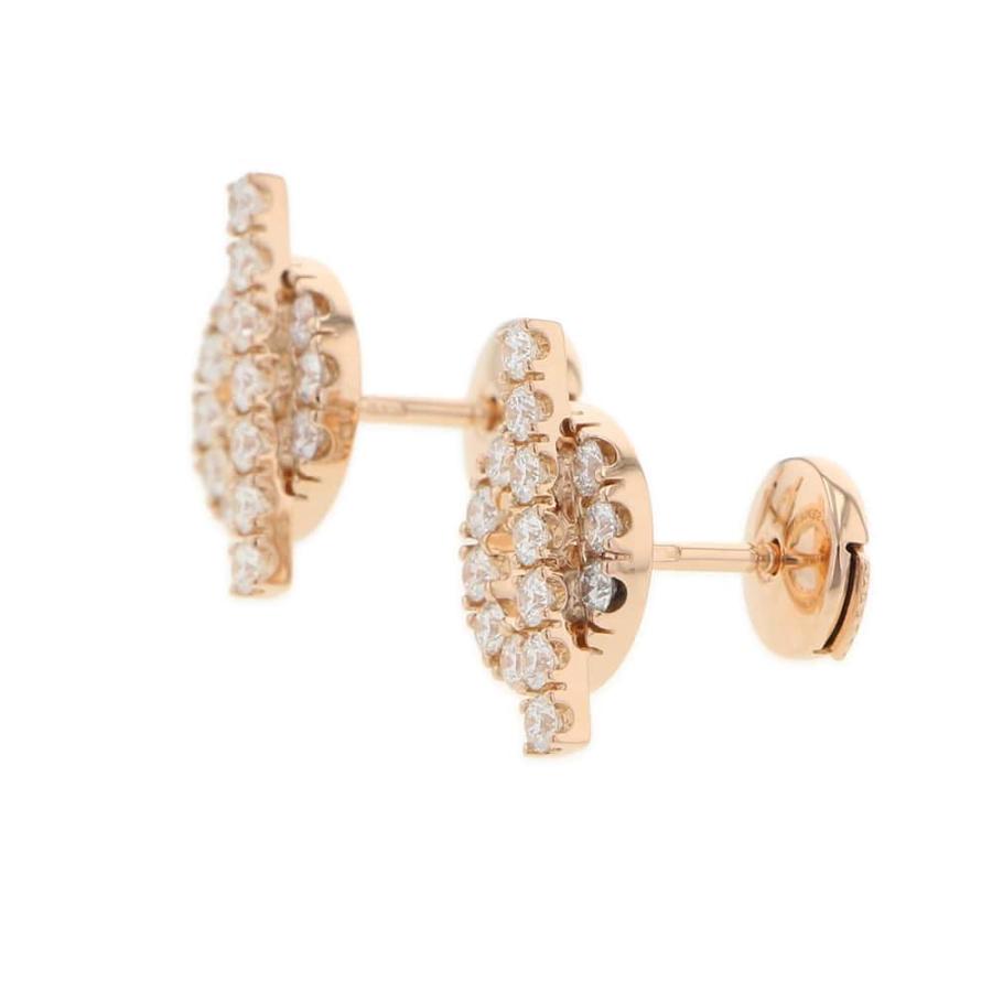 エルメス ピアス フィネス ダイヤモンド34P 0.92ct K18PGピンク