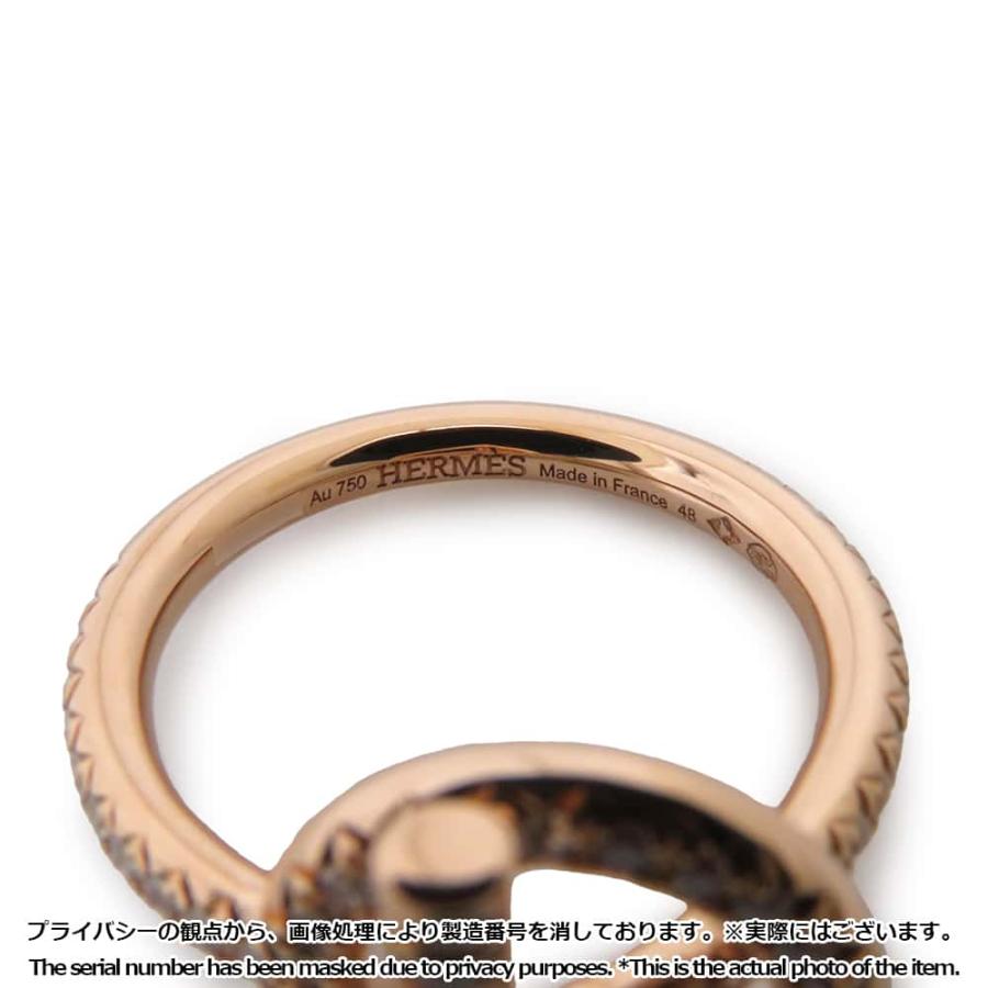 エルメス リング エシャペSM ダイヤモンド 11P 0.43ct K18PGピンク 
