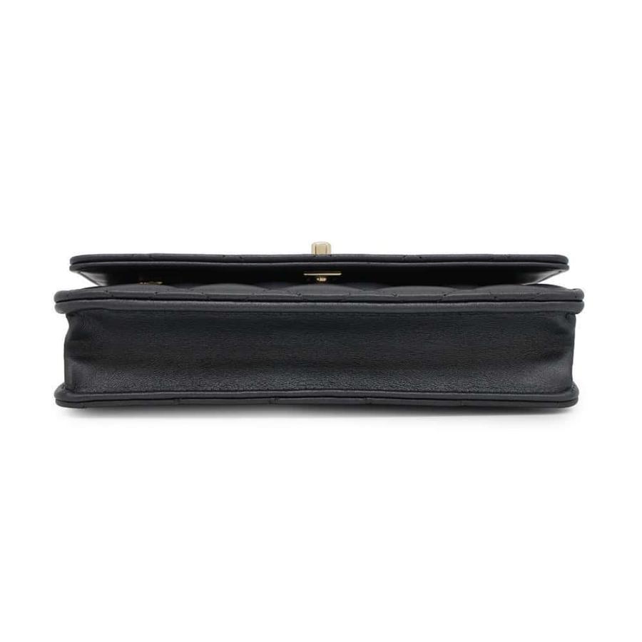 シャネル チェーンウォレット マトラッセ パール ココマーク ラムスキン AP2579 CHANEL 財布 黒 シャネル ココマーク マトラッセ パール チェーンショルダーウォレット