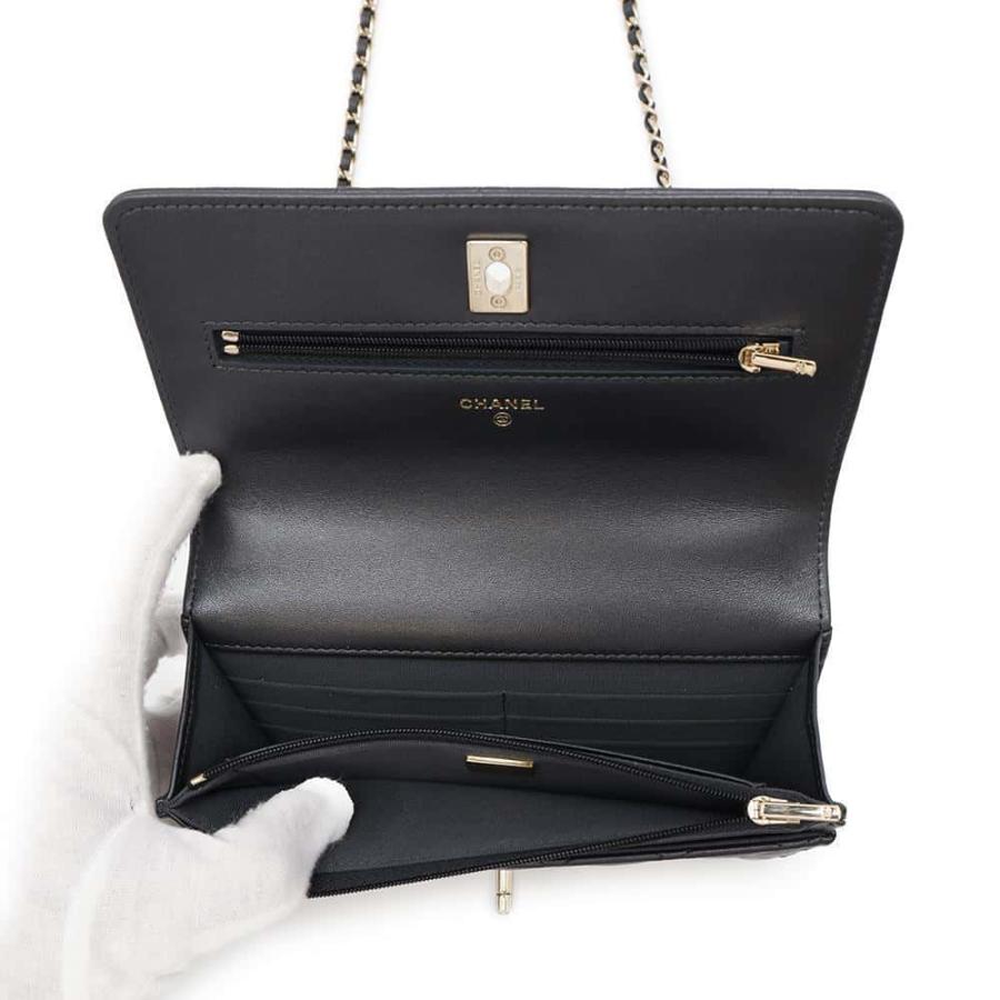 CHANEL マトラッセ ココマーク ラムスキン ウォレット A84426 CHANEL シャネル 長財布 マトラッセ ココマーク ラムスキン ブラック