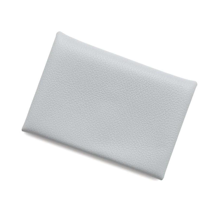 エルメス コインケース カルヴィ デュオ ブルーグラシエ/シルバー金具  