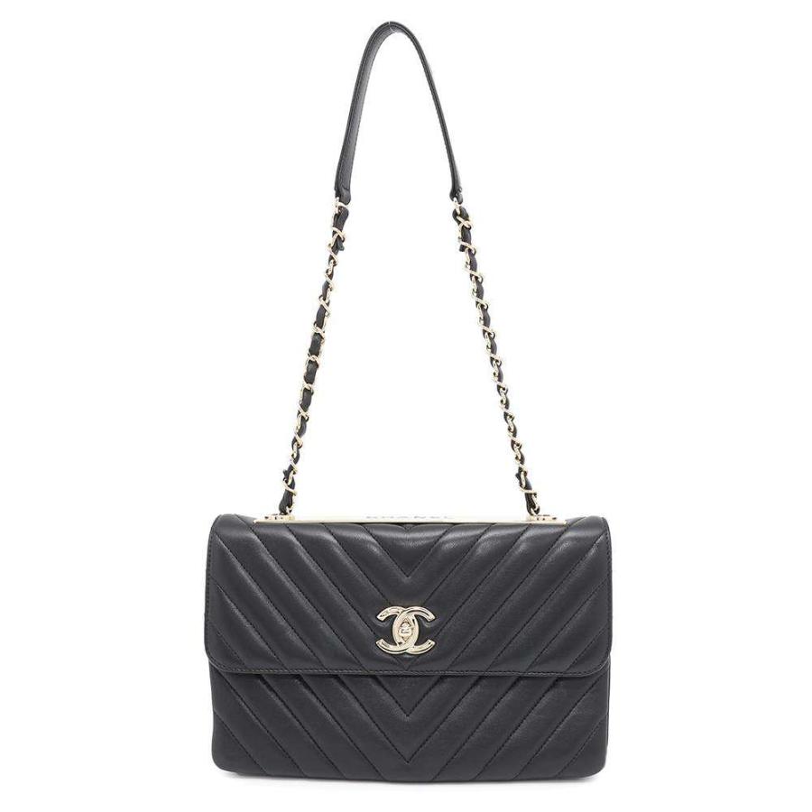 シャネル チェーンショルダーバッグ トレンディCC シェブロン ココ  