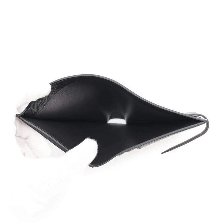 エルメス 二つ折り財布 ベアンコンパクト ブラック/シルバー金具