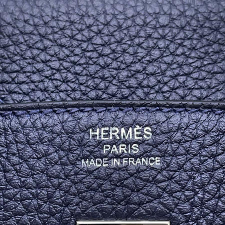 エルメス バーキン25 ブルーニュイ/シルバー金具 トゴ Z刻印 HERMES 