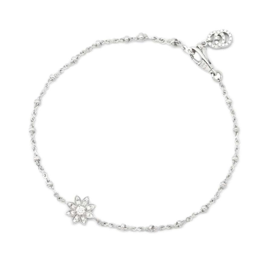 グッチ ブレスレット フローラ GGチャーム ダイヤ 64P 計約0.22ct