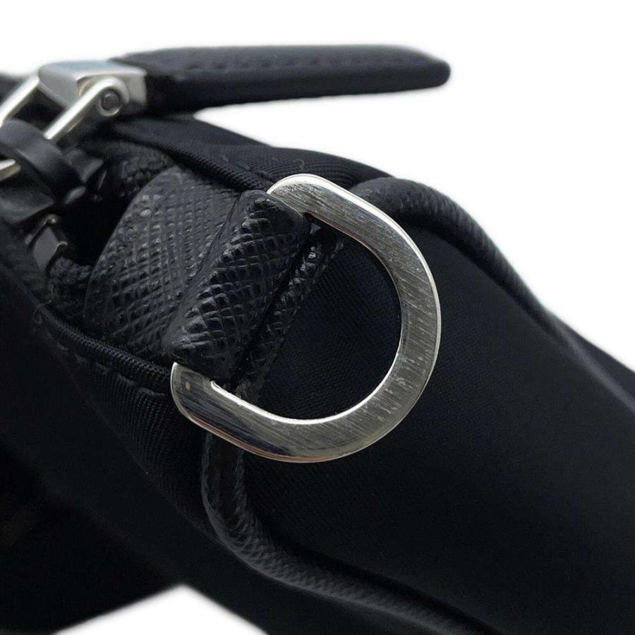 プラダ ショルダーバッグ ミニポーチ付き 再生ナイロン 2VH113 PRADA バッグ 斜め掛け 黒 プラダ ショルダーバッグ ミニポーチ付き ナイロン 2VH113 PRADA