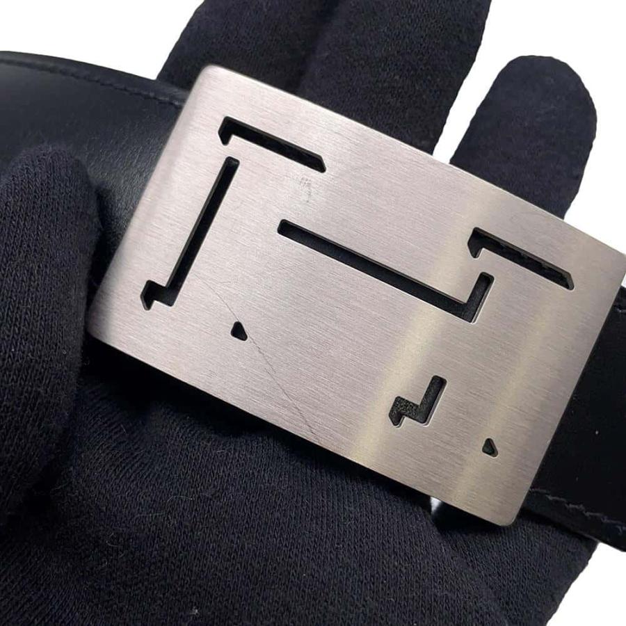 エルメス べルト Hベルト ラッキーメタル ブラック/ブルージーン  