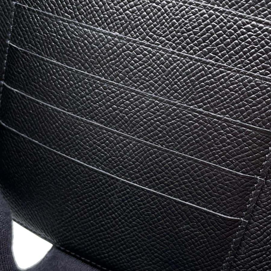 エルメス 三つ折り財布 クリック12 ブラック/シルバー金具 エプソン C