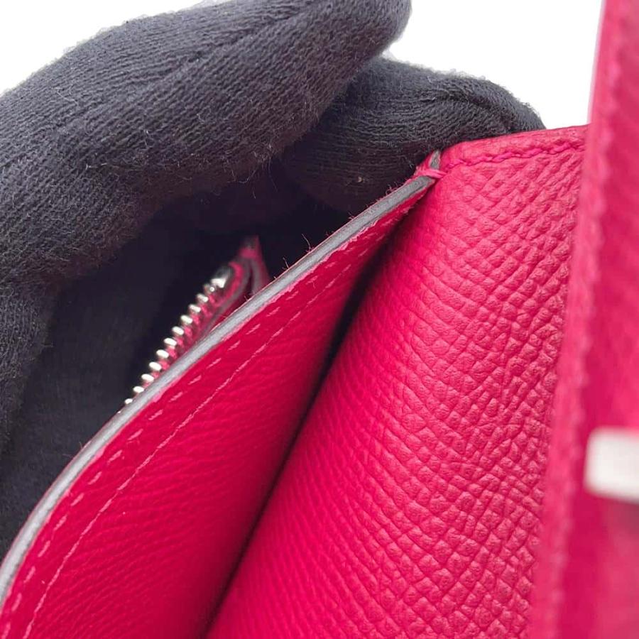 エルメス 三つ折り財布 ベアン コンビネ タッチ ローズメキシコ  