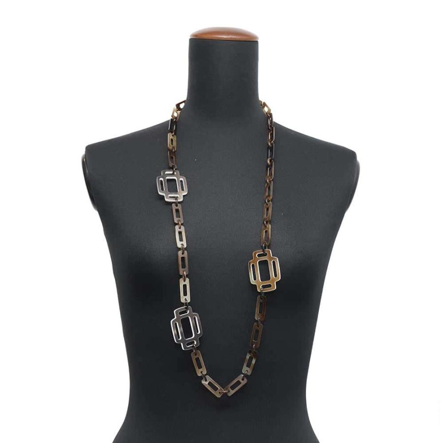 HERMES エルメス　バッファローホーン　リズム　ネックレス エルメス ネックレス リズム ロング バッファローホーン HERMES