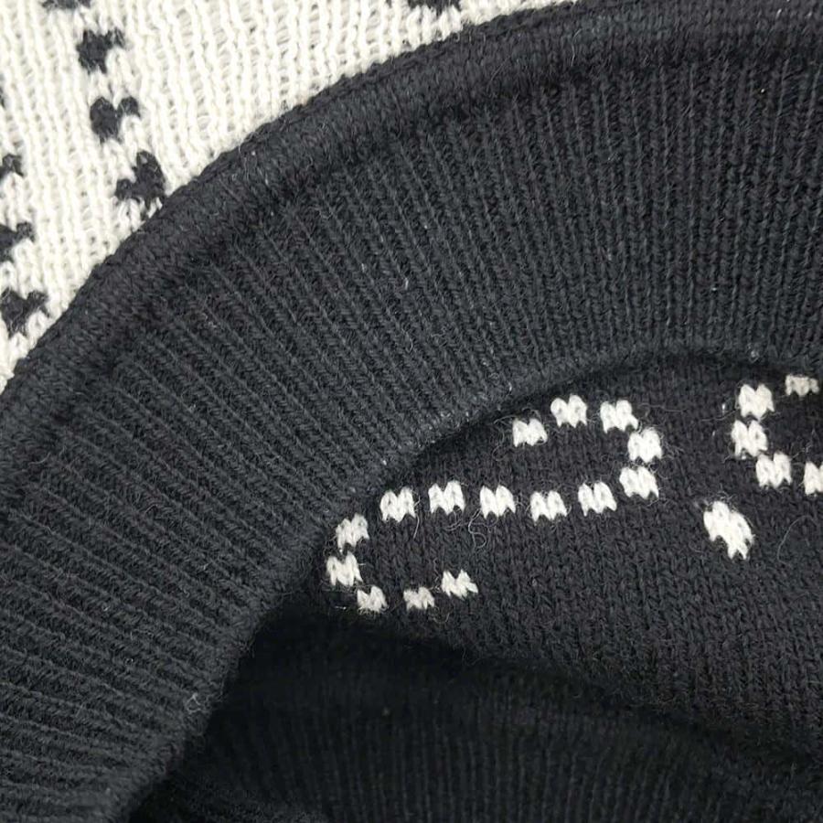 HERMES ドット柄 長袖トップス42 エルメス【Hermes】黒ニットXS ☆平野