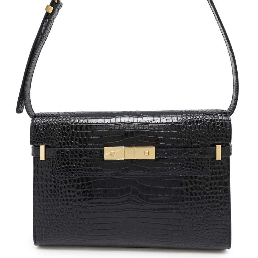 サンローランパリ ショルダーバッグ マンハッタン ミディアム 型押し  