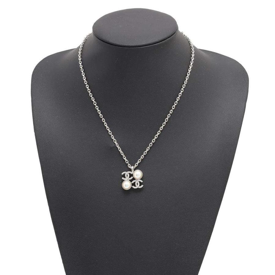 シャネル ネックレス ココマーク ラインストーン フェイクパール I25S  