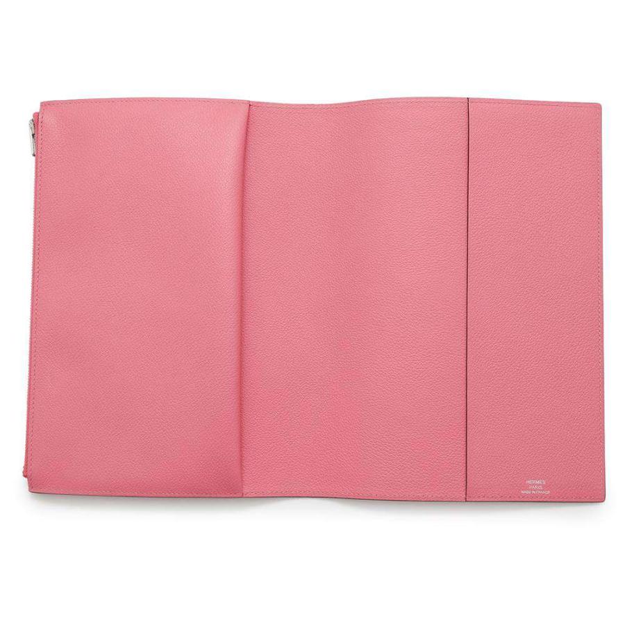 エルメス ノートカバー EAジップ ローズアザレ/シルバー金具 エバー 