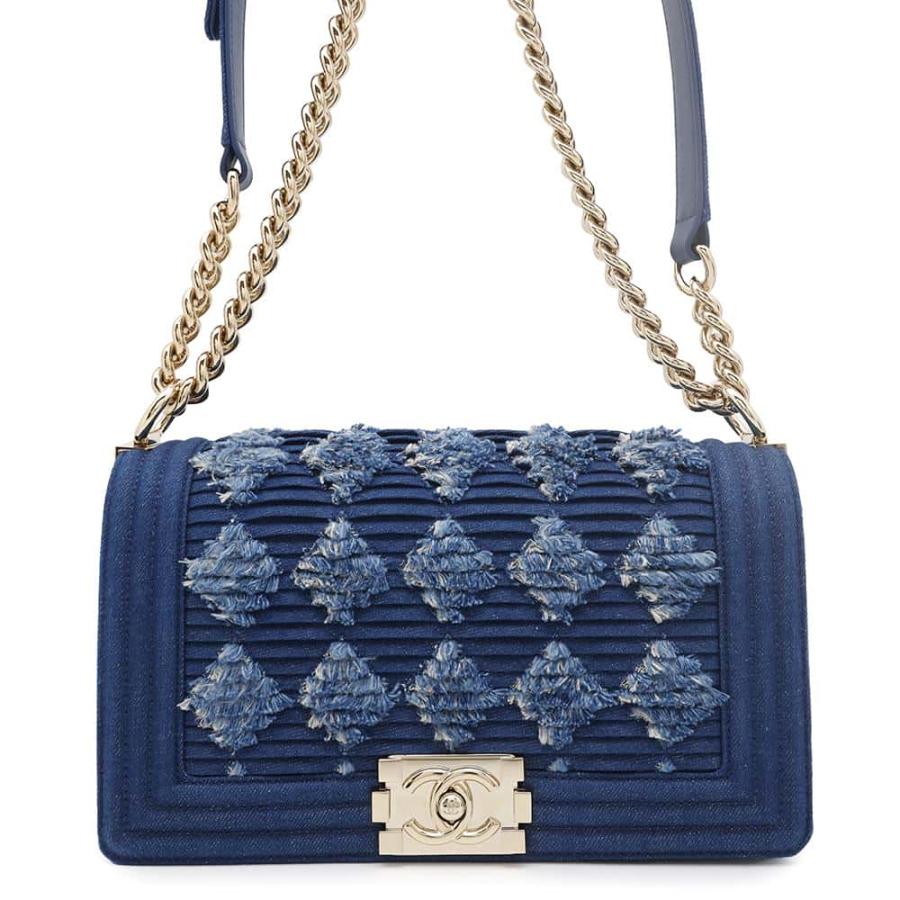 シャネル チェーンショルダーバッグ ココマーク ボーイシャネル デニム