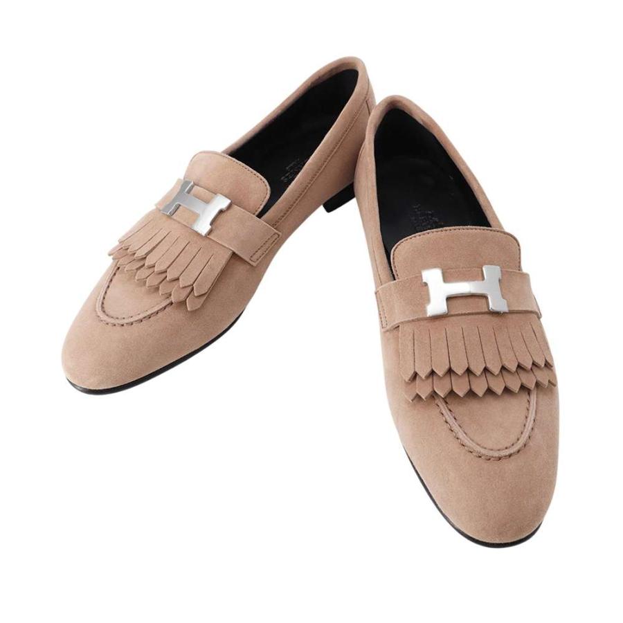エルメス モカシン ロワイヤル スエード レディースサイズ38 HERMES 靴 