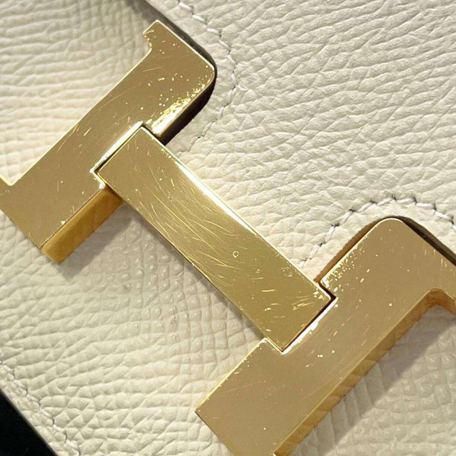 エルメス　コンスタンス　スリム　エプソン　クレ　折り財布　Z刻印 エルメス 財布 コンスタンス スリム クレ/ピンクゴールド金具 エプソン