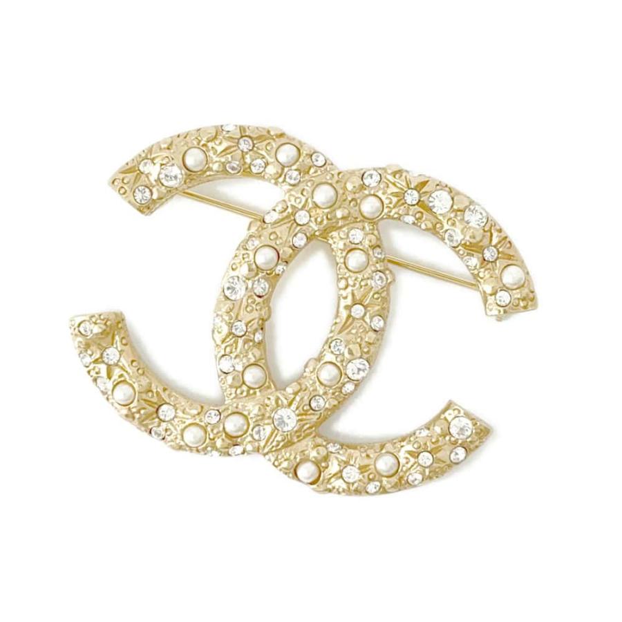 シャネル ブローチ ココマーク メタル フェイクパール ラインストーン