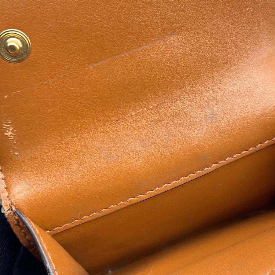 CELINE セリーヌ 三つ折り オレンジ トリフォールド スモール レザー CELINE セリーヌ 三つ折り オレンジ トリフォールド スモール レザー