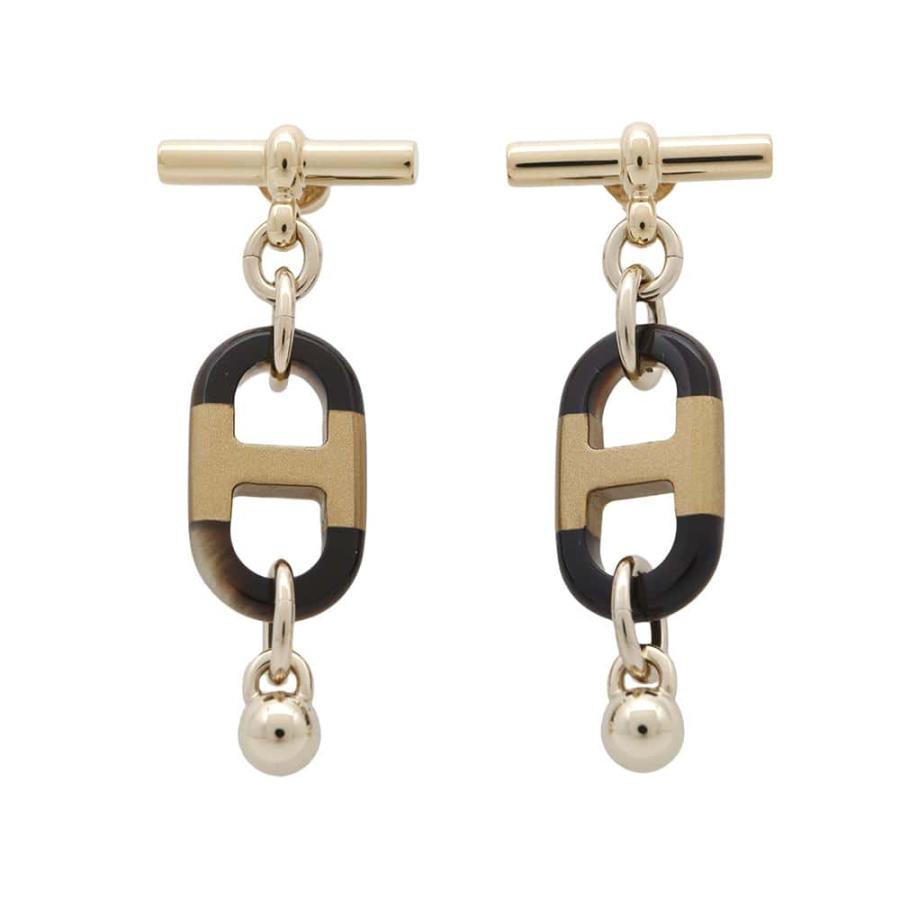 HERMES エルメス シュルメール pm ピアス バッファロー エルメス ピアス シュル・メール PM バッファローホーン/メタル HERMES