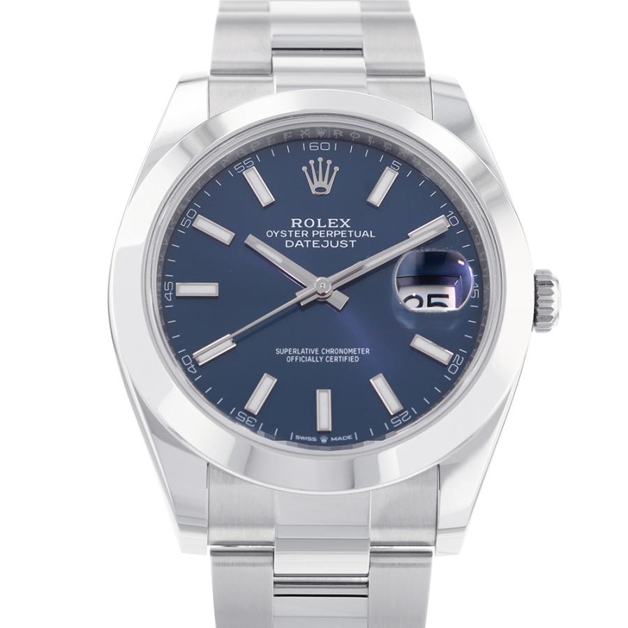 ロレックス デイトジャスト41 ランダムシリアル ルーレット 126300 ROLEX 腕時計 ブライトブルー文字盤 ロレックス デイトジャスト41 ランダムシリアル ルーレット 126300