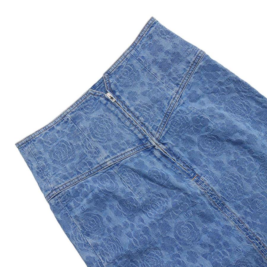 シャネル スカート ココマーク カメリア デニム コットン レディース