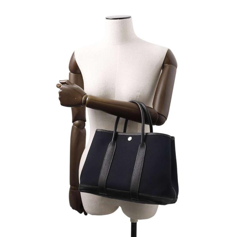 エルメス トートバッグ ガーデンパーティTPM ブラック/シルバー金具