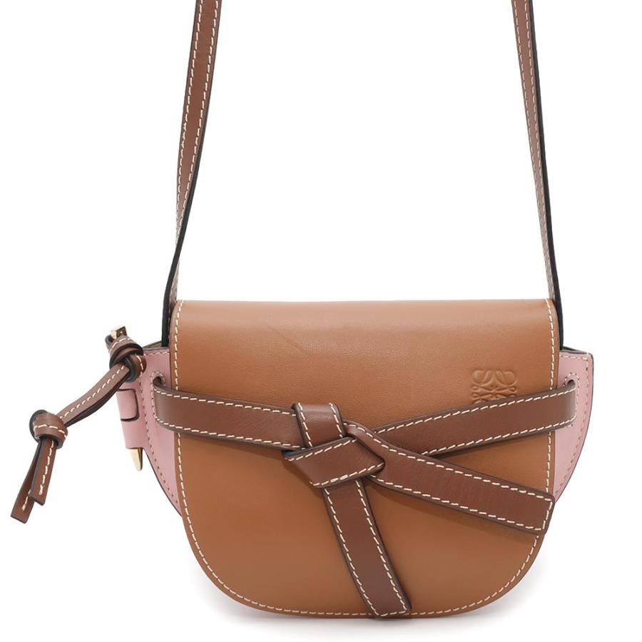 未使用 展示品 ロエベ LOEWE ゲートバッグ スモール ショルダー バッグ レザー ブラウン ベージュ 321.54.T20 VLP 90245216 LOEWE（ロエベ） バッグ レディース ショルダーバッグ GATE SMALL BAG
