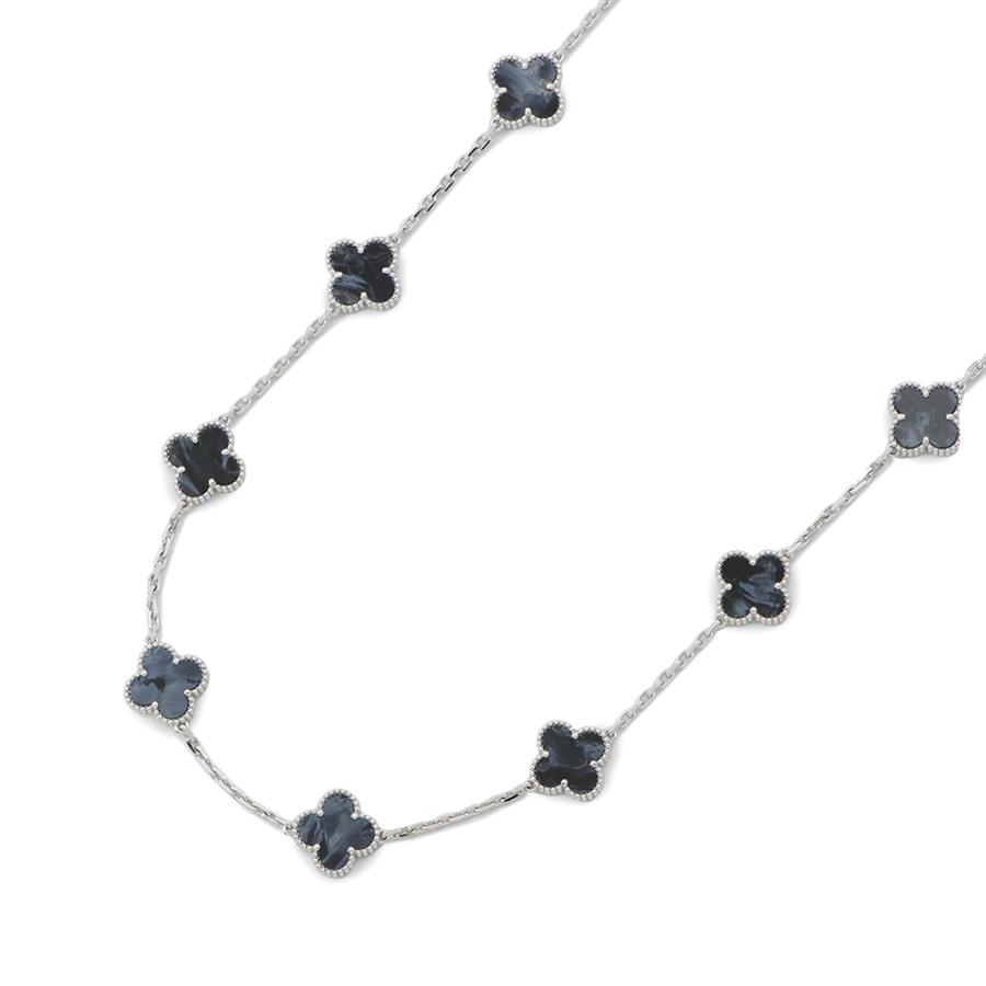 【極美品】 ヴァンクリーフ&アーペル ネックレス ブラック ヴィンテージ アルハンブラ ペンダント 18K イエローゴールド