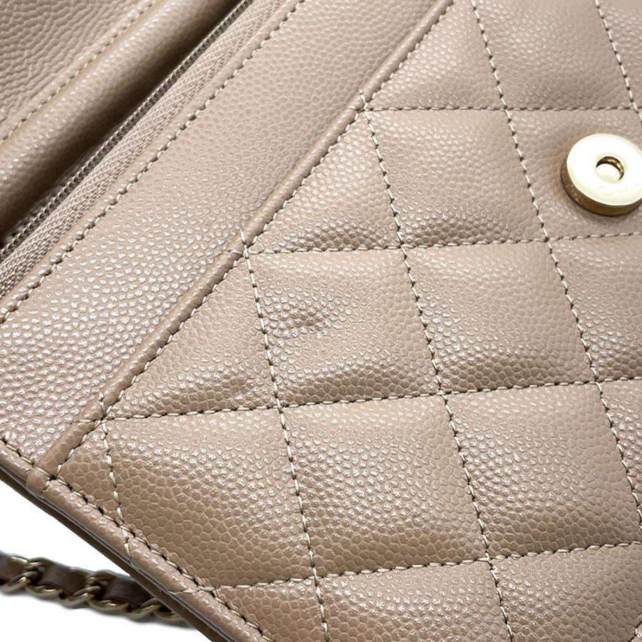 シャネル チェーンウォレット クラシック マトラッセ ココマーク キャビアスキン AP0250 CHANEL 財布 シャネル チェーンウォレット クラシック マトラッセ ココマーク