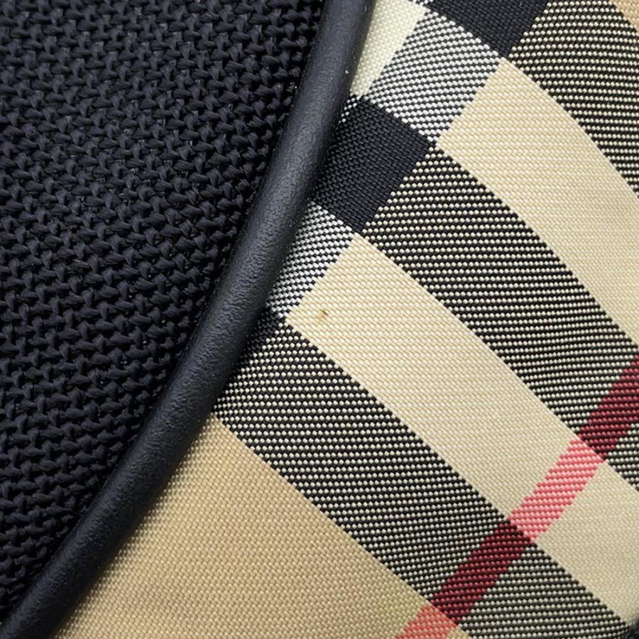 美品 BURBERRY ボディバッグノバチェック 外ポケットナイロン ブラック バーバリー ボディバッグ ノバチェック ナイロン 8013645 BURBERRY