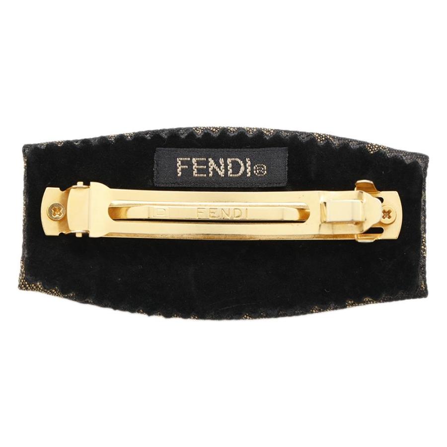 FENDI　 ズッカ柄バレッタ　ブラック フェンディ ヘアアクセサリー ズッカ柄 バレッタ FENDI 【安心保証