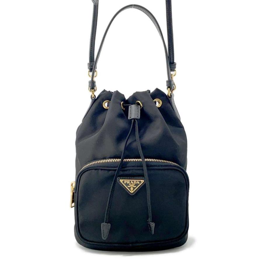 PRADA ブラックナイロン ショルダーバッグ PRADA（プラダ） ショルダーバッグ ナイロン ミニ チェーン