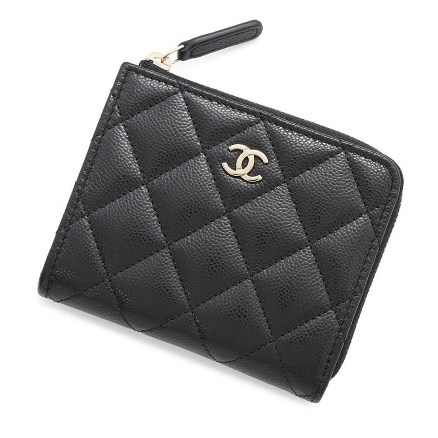 CHANEL マトラッセキャビアスキン　L字ファスナー　財布　AP3999 シャネル コインケース マトラッセ ココマーク キャビアスキン L字