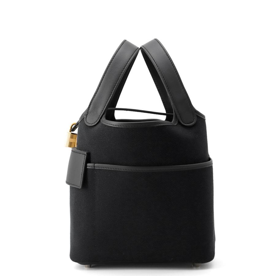 Hermes ピコタンロック ブラック ハンドバッグ エルメス ハンドバッグ ピコタンロックPM カーゴ ブラック/ゴールド