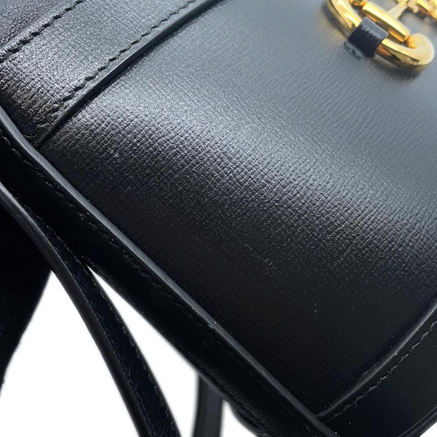極美品★GUCCI グッチ 602118 ホースビット レザー バケット バッグ ショルダーバッグ ブラック ゴールド金具 保存袋付き イタリア製 レディース GUCCI - グッチ GUCCI ホースビット1995バケットショルダー 602118