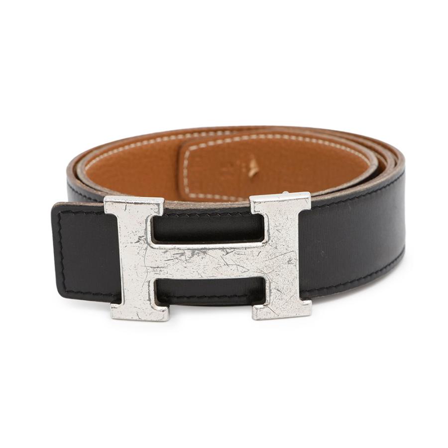 エルメス ベルト Hベルト ブラック/ゴールド/シルバー金具 ボックス  