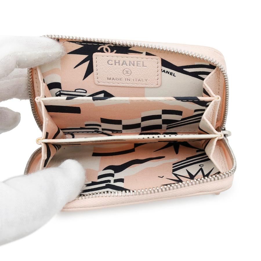 CHANEL シャネル 財布 シャネル コインケース ラッキーフラワー ラウンドジップ レザー